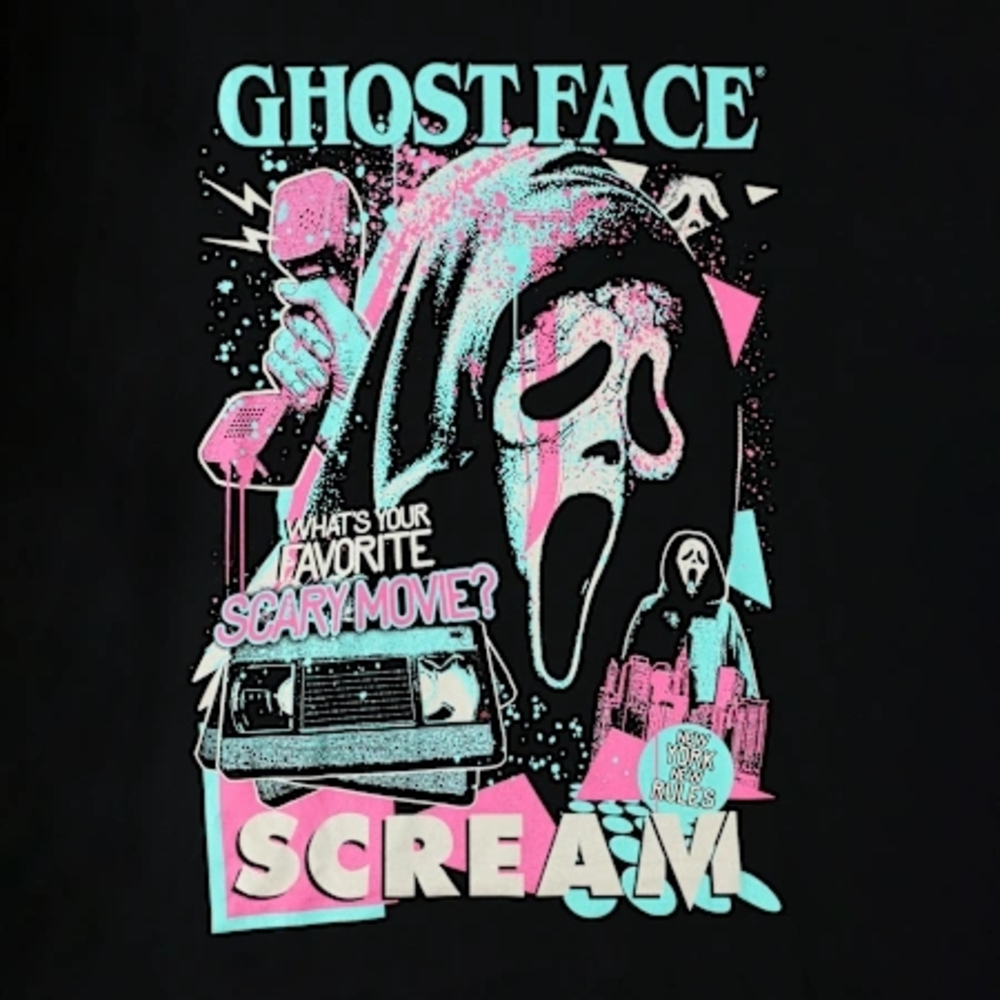 Ghost Face Scream Black Graphic Tee
